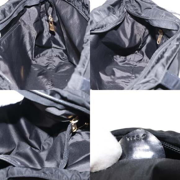 CELINE Tote Bag Nylon Enamel Black Gold - Picture 12 of 12